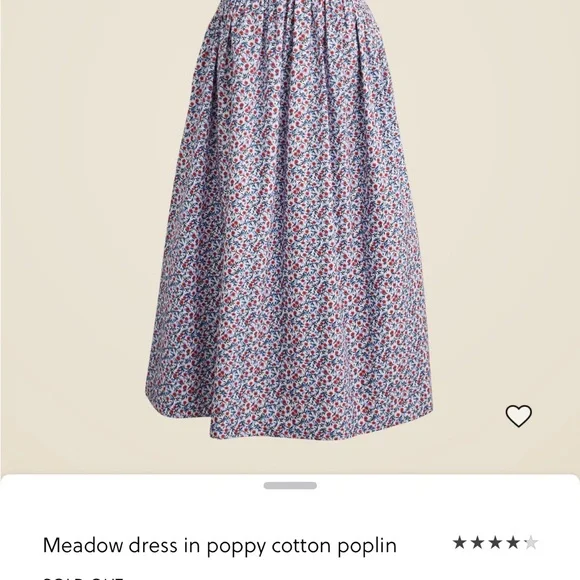 New! J. Crew Blue and White Puff Sleeve Midi Sundress - Picture 4 of 8